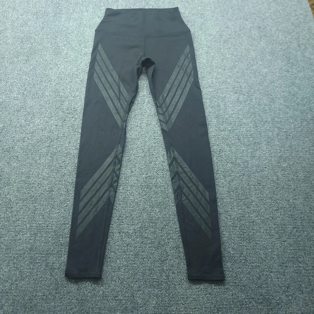 Alo Yoga High Waist vee pattern Leggings Black XS RN87570 Performance Tights